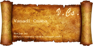 Vasadi Csaba névjegykártya